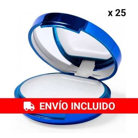 Pack of 25 lip balms with mirror