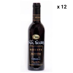 12 Botellas Vino Pata Negra Reserva con D.O Valdepeñas 37.5cl