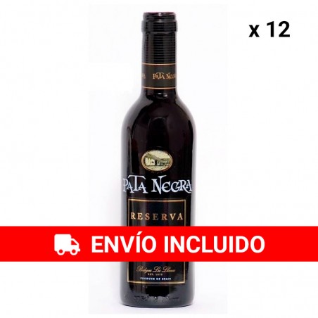 12 Botellas Vino Pata Negra Reserva con D.O Valdepeñas 37.5cl