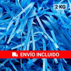 2 KG of BLUE kraft paper flakes