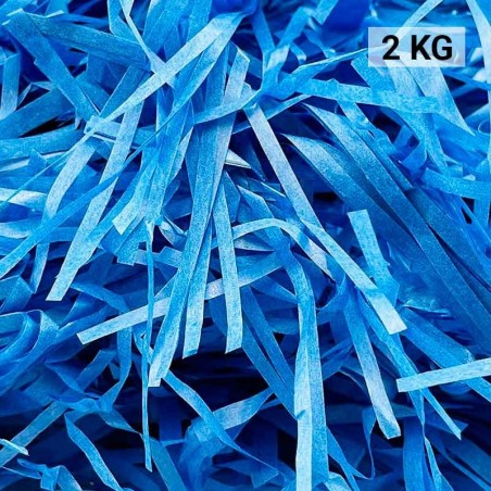 2 KG of BLUE kraft paper flakes filler for decoration and packaging