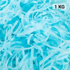 1 KG de papel kraft azul en virutas, relleno para decoración y embalaje