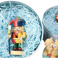 100 g de papier kraft bleu déchiqueté, idéal pour la décoration et l'emballage