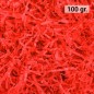 100 g de papier kraft rouge déchiqueté, idéal pour la décoration et l'emballage
