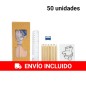 50 pack de 10 lápices, sacapuntas, reglas y bloc