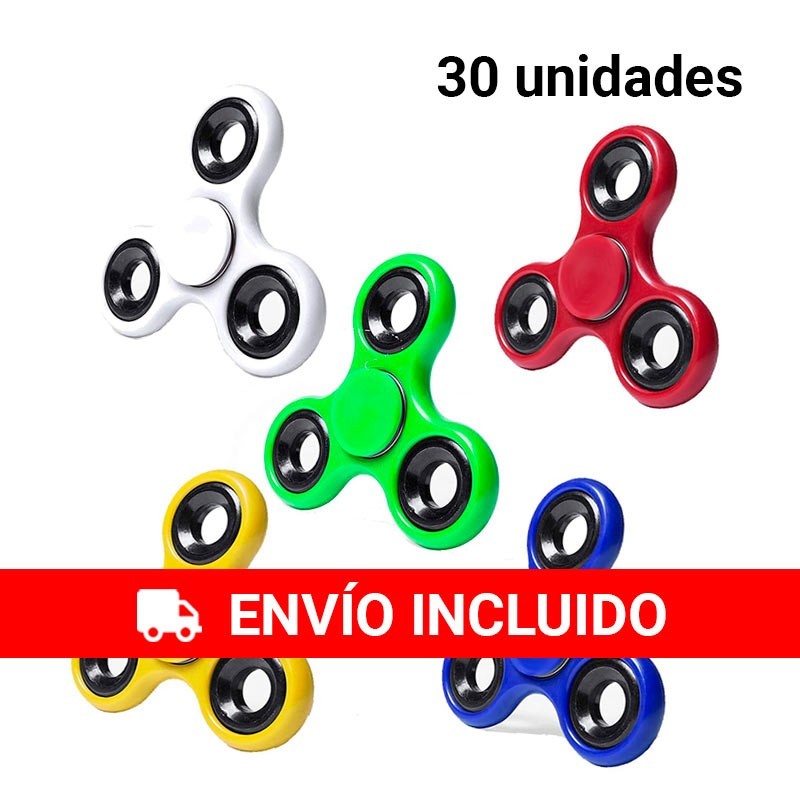 30 metal Spinners in assorted colours.