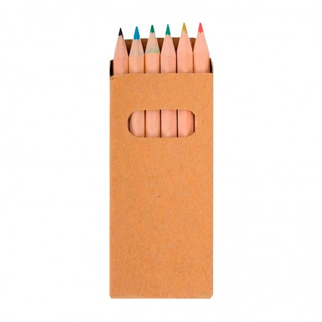 Pack de 6 mini lápices de colores para regalar en fiestas de cumpleaños