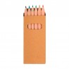 Pack de 6 mini lápices de colores para regalar en fiestas de cumpleaños