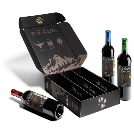 Coffret Pata Negra - 3 bouteilles (75 cl) de vin García Carrión, Édition Spéciale Faune Ibérique