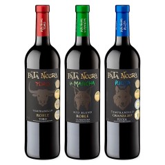 Estuche Pata Negra con 3 botellas de vino con denominación de origen de 75 cl - Regalos Gourmet Online