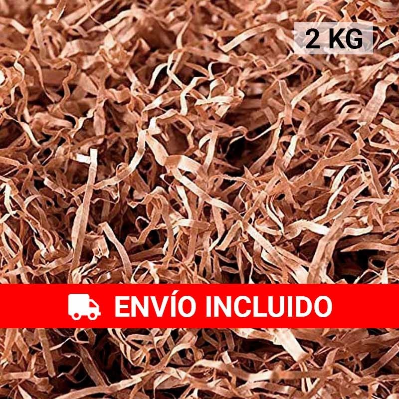 Papier kraft déchiqueté pour garnir paniers cadeaux, coffrets ou autres présents (2 kg)