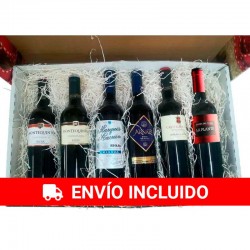 Caisse 6 bouteilles Rioja et Douro pour le cadeau