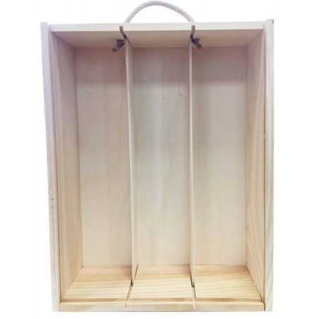 Caja madera para 3 botellas vinos portes incluidos