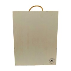 Coffret en bois pour 3 bouteilles de vin | Regalos Gourmet Online