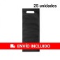 25 Bolsas negras non woven para botellas de vino de 75 cl.