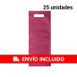 25 Bolsas burdeos non woven para botellas de vino de 75 cl.