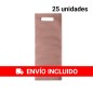 25 Bolsas marrones non woven para botellas de vino de 75 cl.