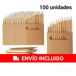 100 paquets de 12 mini-crayons