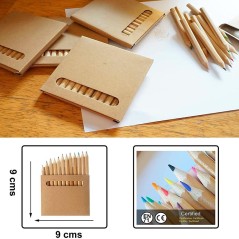 Pack of 12 mini pencils. Ideal as a gift for children. Party favors.