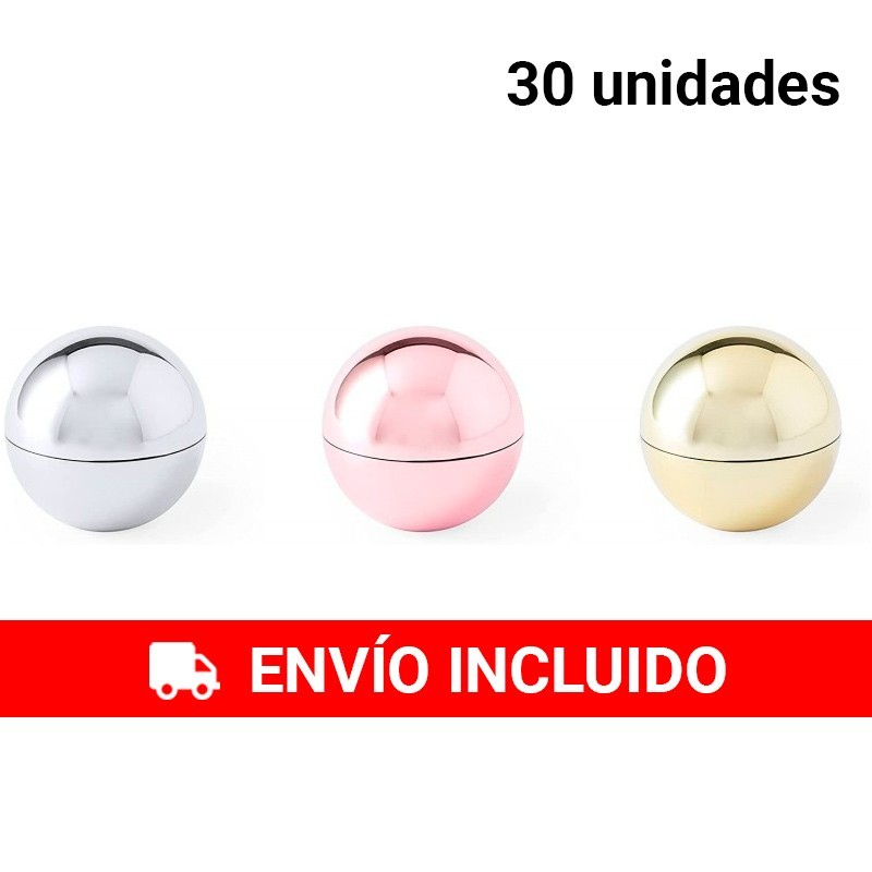 30 Bálsamos Labiales Aroma Vainilla - 3 Colores Surtidos