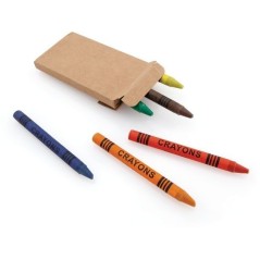 Pack de 15 estuches de ceras de colores.