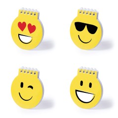 Idée cadeau ? Un carnet à motifs d'émojis. Regalosgourmetonline.com