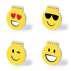 Regalosgourmetonline.com. Lote de 15 libretas con forma de emoji.