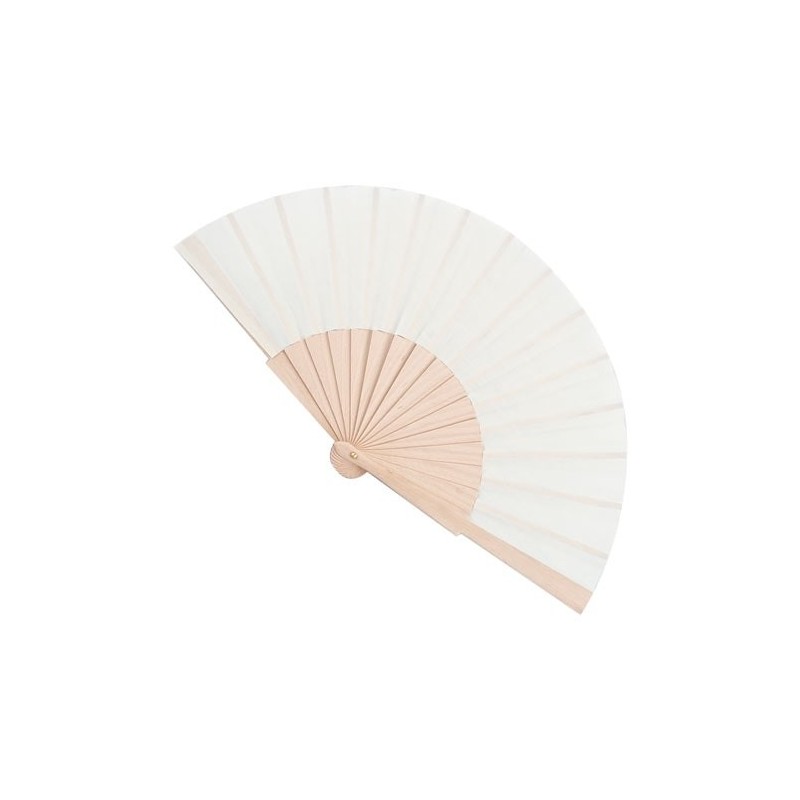 10 White Wooden Fans