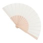 10 White Wooden Fans