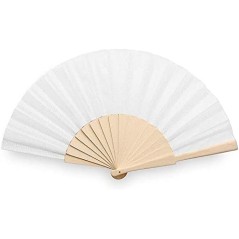 Éventail en bois blanc. Cadeau de mariage.