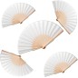 100 White Wooden Fans