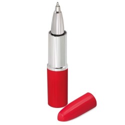 Stylo à bille en forme de rouge à lèvres rouge