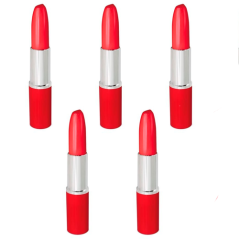 25 Lipstick Shaped Pens Red