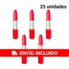 25 Bolígrafos Forma Pintalabios Rojo