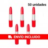 50 Lipstick Shaped Pens Red