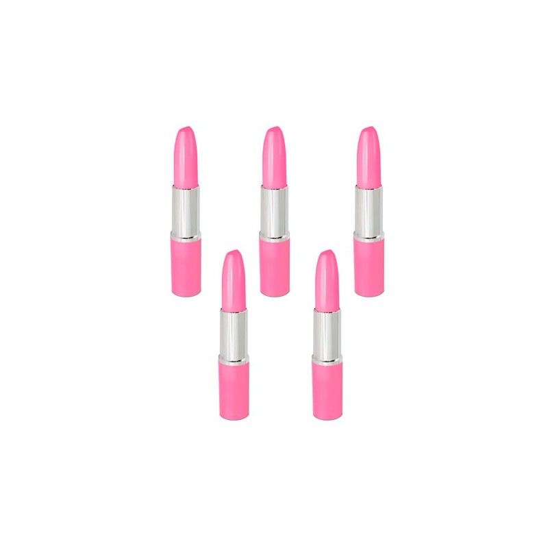 10 Lipstick Shaped Pens Pink