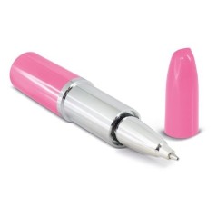 10 Lipstick Shaped Pens Pink