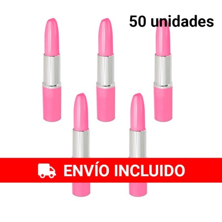 50 Lipstick Shaped Pens Pink