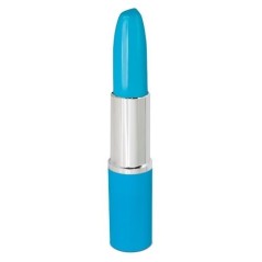 10 Blue Lipstick Shaped Pens