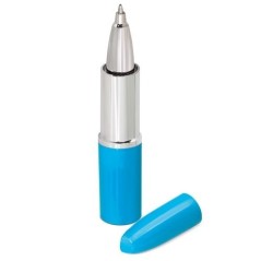 10 Blue Lipstick Shaped Pens