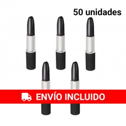50 Lipstick Shaped Pens Black