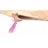 Wooden fan with pompom ribbon (amazon)
