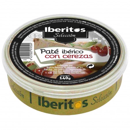 Paté ibérico con cerezas Iberitos (140g)