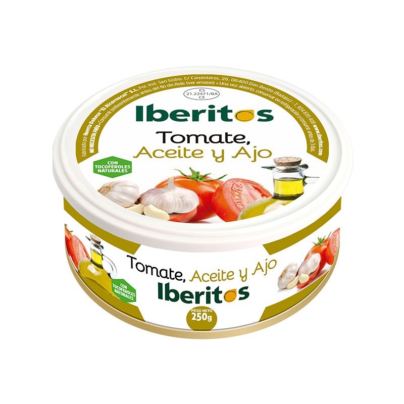 Aceite, ajo y tomate  "Iberitos" (250g)