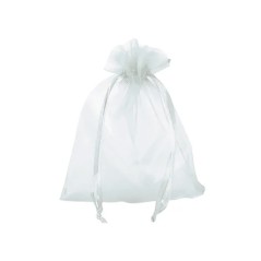 Bolsa de organza blanca 10 x 13