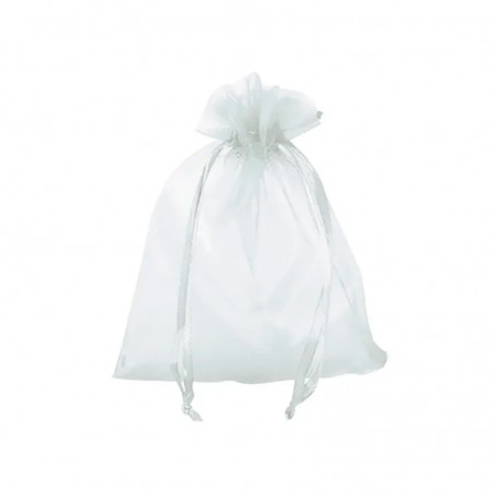 Bolsa de organza blanca 12x9cm - Ekrea el Taller - Materiales para  bisutería y cursos