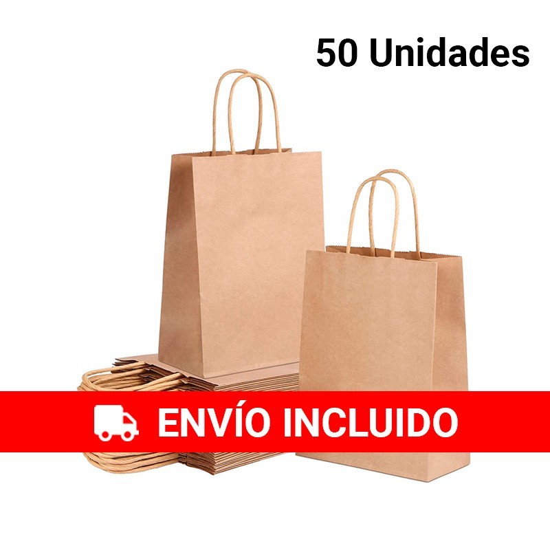 50 Paper gift bags 25x31x11 cm