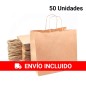 50 Bolsas papel para regalos de 30x29x18 cm