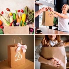 Sac en papier kraft 24 x 32 x 11 cm | Cadeaux en ligne