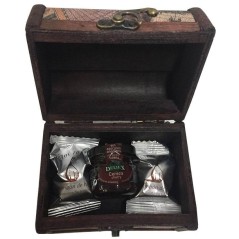 Pack de 24 Baúles de mapa con bombones rabito royale y mermelada de cereza - Regalos Gourmet Online